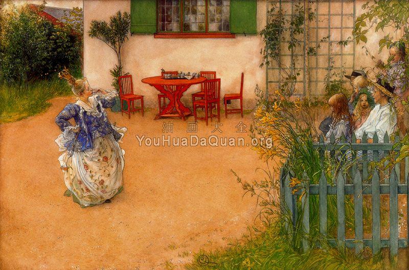 Lisbeth represents the mean princess in the blue Bird - 卡尔·拉尔森